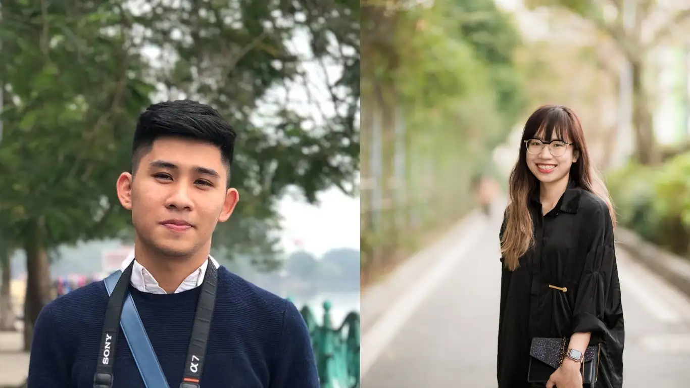 ừ Tất Huân (bên trái) và Nguyễn Thị Mai Anh (bên phải) là đồng sáng lập trang web thu thập và tổng hợp các yêu cầu cần cứu hộ của người dân trong tâm lũ